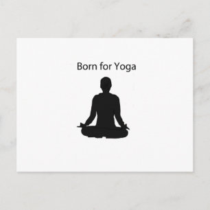 born for yoga postcard