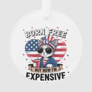 Born Free But Now I'm Expensive Funny Mum Bun Cat  Ornament