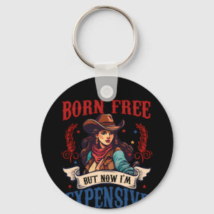 Born Free But Now I'm Expensive, Retro Fourth Of J Key Ring