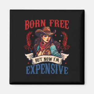 Born Free But Now I'm Expensive, Retro Fourth Of J Magnet