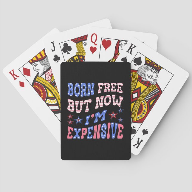 Born Free But Now I'm Expensive Sloth Playing Cards (Back)