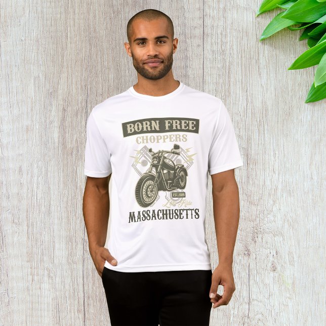 Born Free Choppers Motorcycle Massachusetts T-Shirt (Creator Uploaded)
