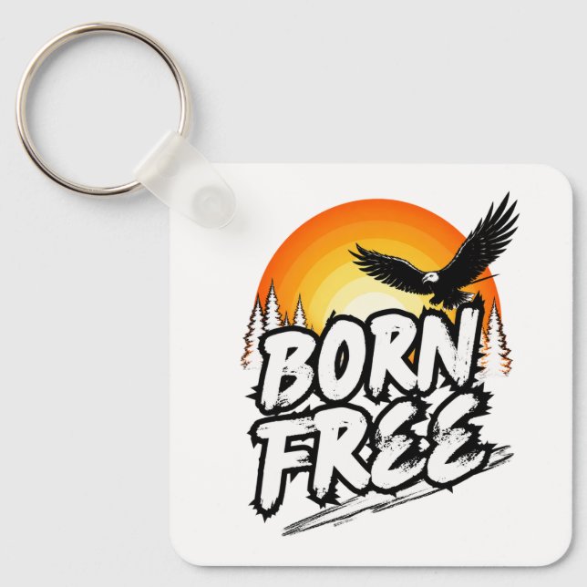 Born Free Eagle Keychain (Front)