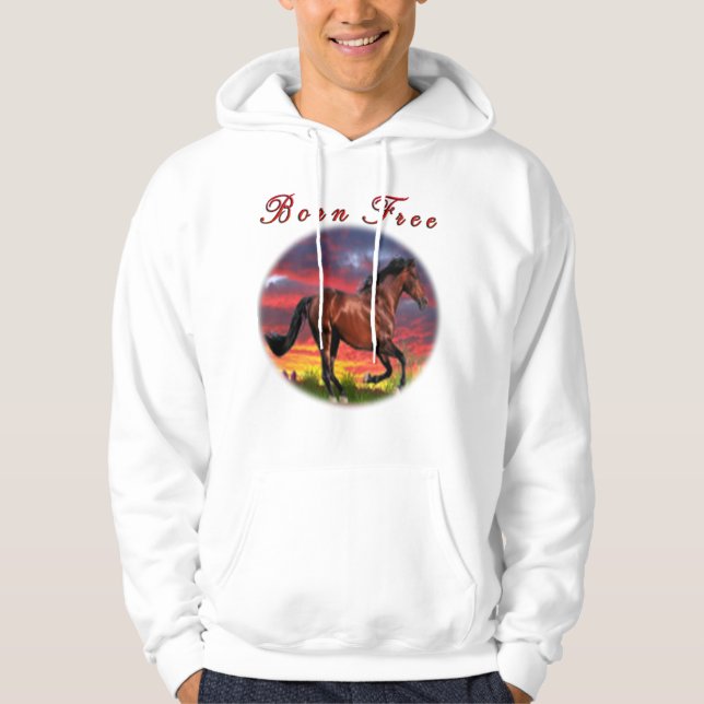 Born free horses hoodie (Front)
