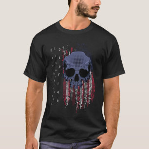 Born Free Live Free Die Free Patriotic Skull T-Shirt