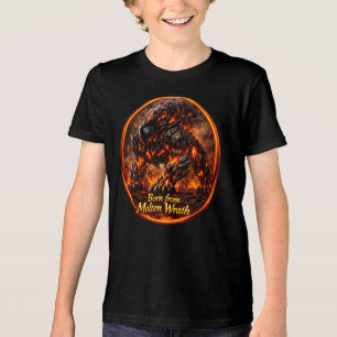 Born from Molten Wrath – Elemental Lava Beast Desi Tri-Blend Shirt