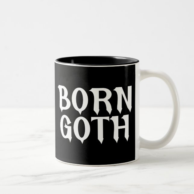 Born Goth  Two-Tone Coffee Mug (Right)