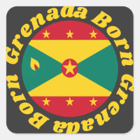 Born Grenada | Cute Grenadian Flag and Yellow Text