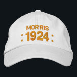 Born in 1923 or Any Year 90th Birthday V11 WHITE Embroidered Hat<br><div class="desc">Born in 1923 or Any Year 90th Birthday V11 WHITE Hat GOLD Embroidery with STARS Fun birthday hat that you can personalise with a sentiment, name, and year. All text is customisable, so also suitable for a 90 91 92 93 94 95 96 97 98 99 or any other year...</div>