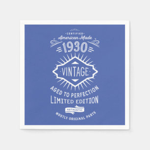 Born in 1930 90th Birthday in 2020 Napkin