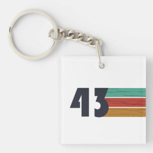 Born in 1943 Vintage Birthday Gift Key Ring