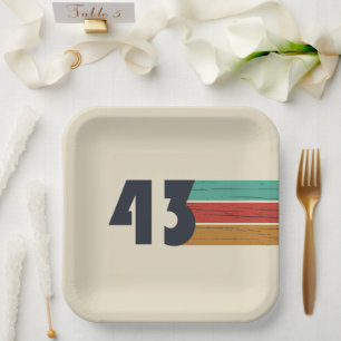 Born in 1943 vintage birthday party paper plate