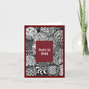Born in 1944 Birthday Fun Facts Card