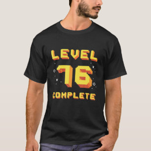 Born In 1945 Level 76 Complete 76Th Birthday Retro T-Shirt