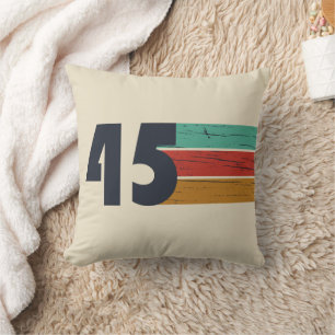Born in 1945 vintage 80th birthday gifts cushion