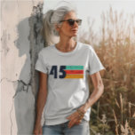 Born in 1945 vintage 80th birthday gifts T-Shirt<br><div class="desc">You can add some originality to your wardrobe collection with this vintage sunset classic birthday graphic design with awesome typography font lettering, which is a great gift idea for men, women, husbands, wives, grandma, and grandpa who will love this one-of-a-kind artwork. The best funny holiday present for your happy birthday...</div>