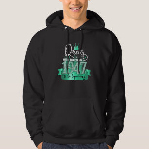Born in 1947 I Black Turquoise Party Outfit & Acce Hoodie