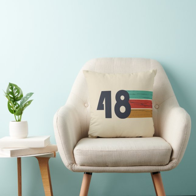 Born in 1948 vintage birthday cushion (Chair)