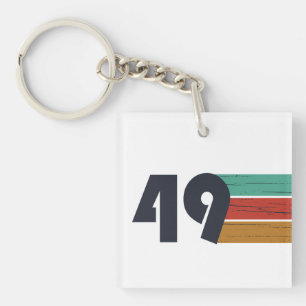 Born in 1949 elegant vintage birthday gift key ring