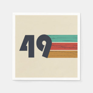 born in 1949 vintage birthday party napkin