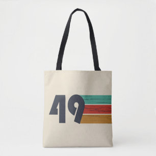 born in 1949 vintage birthday tote bag