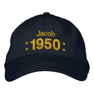 Born in 1950 or Any Year 65th Birthday W01C NAVY Embroidered Hat