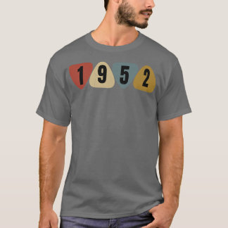 Born In 1952 Guitarist Guitar Pick Music Birthday  T-Shirt