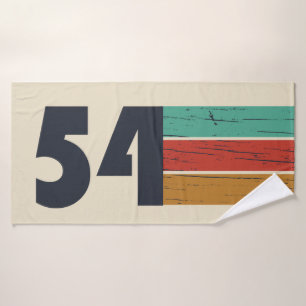 born in 1954 vintage birthday bath towel