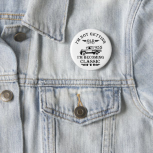 Born in 1955 Elegant Vintage Birthday Party Gift 6 Cm Round Badge