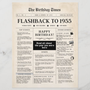 Born in 1955 Mock Newspaper