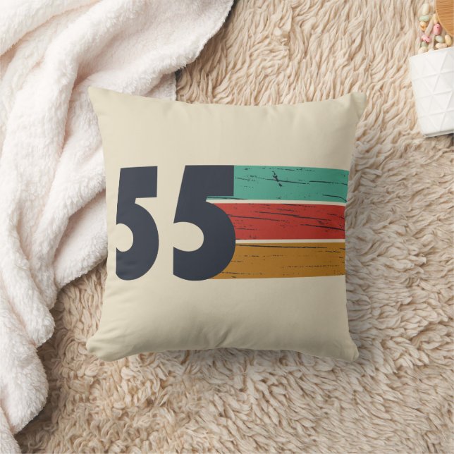 Born in 1955 vintage birthday gift cushion (Blanket)