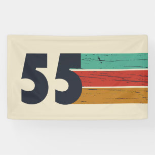 Born in 1955 vintage birthday party banner