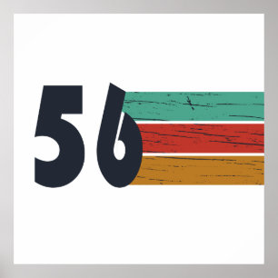 Born in 1956 vintage 70th birthday gift poster