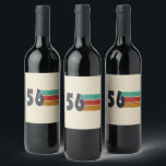 Born in 1956 vintage 70th birthday party wine label<br><div class="desc">Add some originality to your wardrobe with this vintage sunset birthday graphic design featuring an awesome typography font. It's a great gift idea for men,  women,  husbands,  wives,  grandmothers,  and grandfathers who will love this unique artwork. The perfect funny holiday present for a happy birthday party.</div>