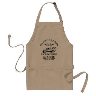 Born in 1956 vintage birthday mens gift standard apron