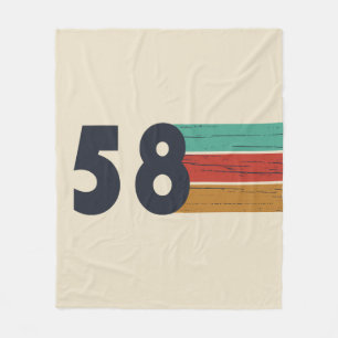 born in 1958 vintage birthday fleece blanket