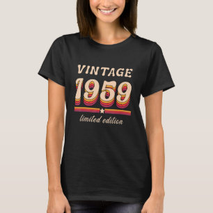 Born In 1959 Retro Birthday Vintage Birthday T-Shirt