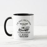 born in 1959 vintage birthday black mug<br><div class="desc">This vintage classic truck graphic design with awesome typography font lettering can add some originality to your wardrobe collection. It is a great gift idea for men, women, husbands, wives, grandmas, and grandpas who will love this one-of-a-kind artwork. It is the best and most funny holiday present for your happy...</div>