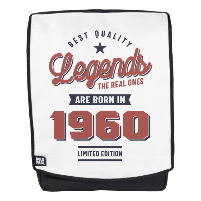 Born in 1960 Birthday Backpack (Front)