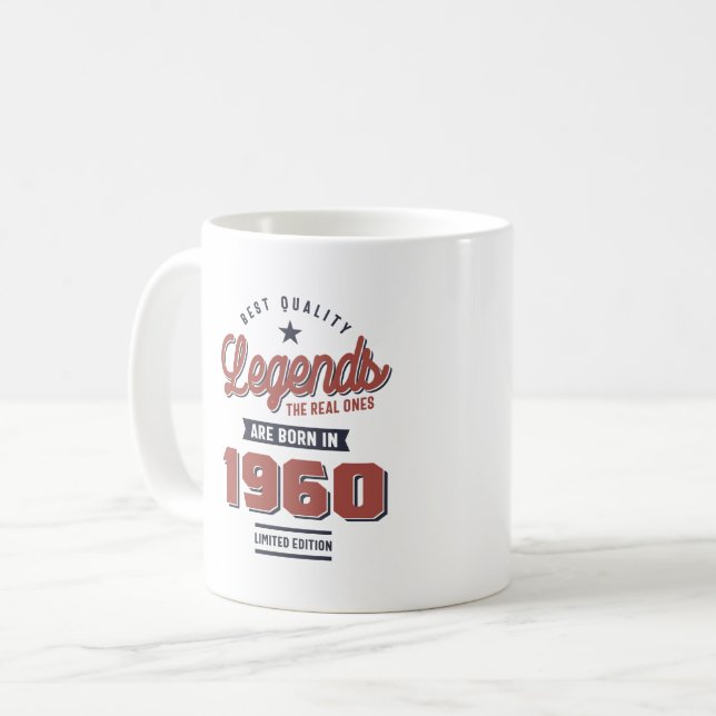 Born in 1960 Birthday Coffee Mug (Front Left)