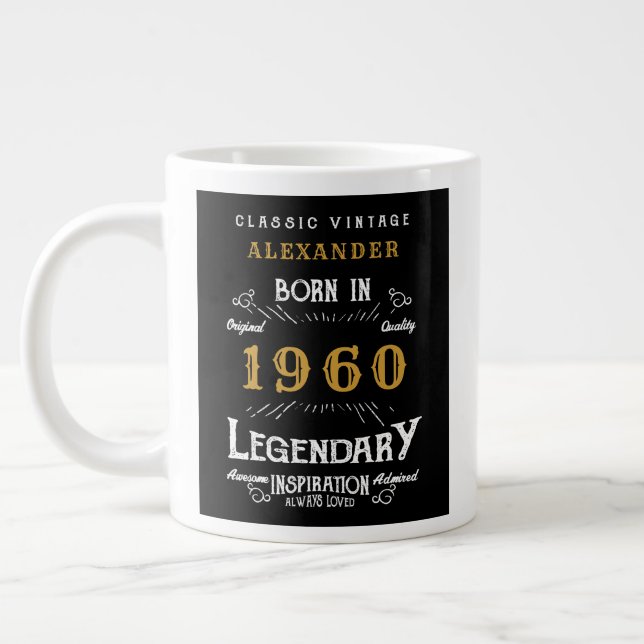 Born in 1960 Legend Large Coffee Mug (Left)
