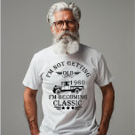 born in 1960 vintage birthday mens gift T-Shirt<br><div class="desc">This vintage classic graphic design with awesome typography font lettering can add originality to your wardrobe collection. It is a great gift idea for men, women, husbands, wives, grandmas, and grandpas who will love this one-of-a-kind artwork. It is the best and most funny holiday present for your happy birthday party....</div>