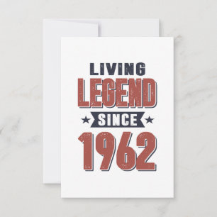 Born in 1962 Birthday RSVP Card