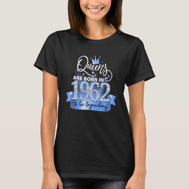 Born in 1962 I Festive Black Blue Party Outfit & A T-Shirt (Front)
