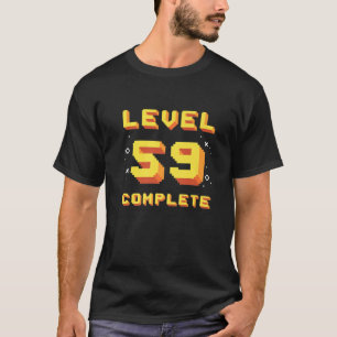 Born In 1962 Level 59 Complete 59Th Birthday Retro T-Shirt