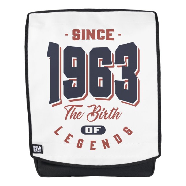 Born in 1963 Birthday Backpack (Front)