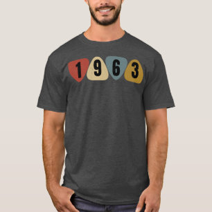 Born In 1963 Guitarist Guitar Pick Music Birthday T-Shirt