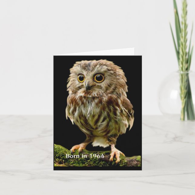 Born in 1964 Birthday fun facts Card (Front)