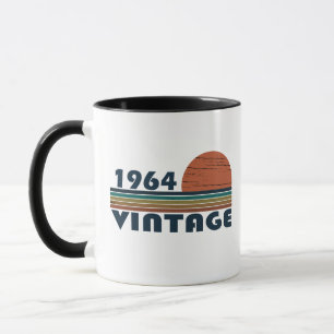 Born in 1964 elegant vintage style birthday gift mug