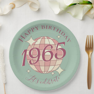 Born in 1965 60th birthday party decor Paper Plate